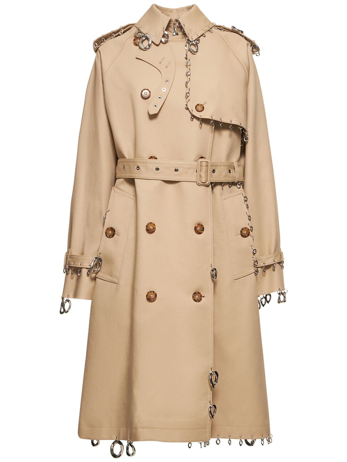 Trench-coat En Gabardine De Coton Embelli - BURBERRY - Modalova