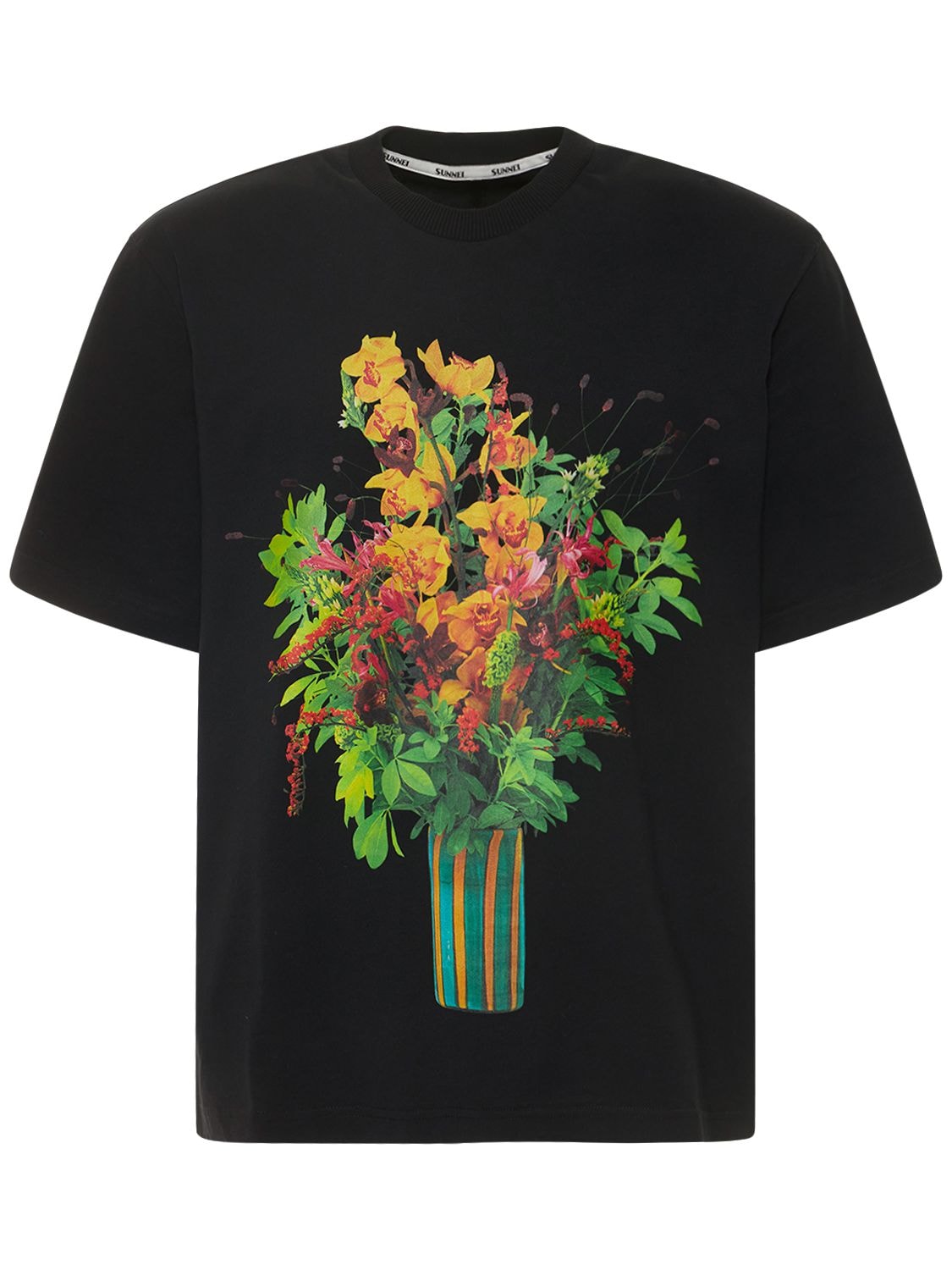 T-shirt En Coton Imprimé Fleurs - SUNNEI - Modalova