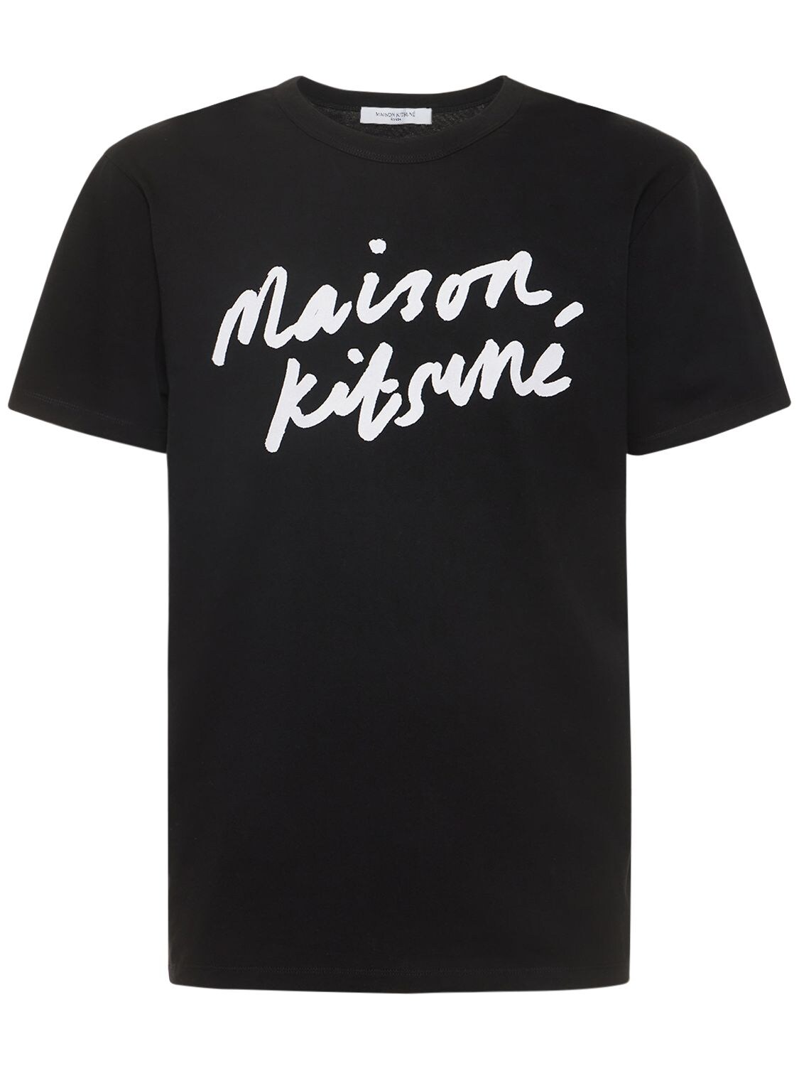 T-shirt En Jersey De Coton À Imprimé Logo - MAISON KITSUNÉ - Modalova
