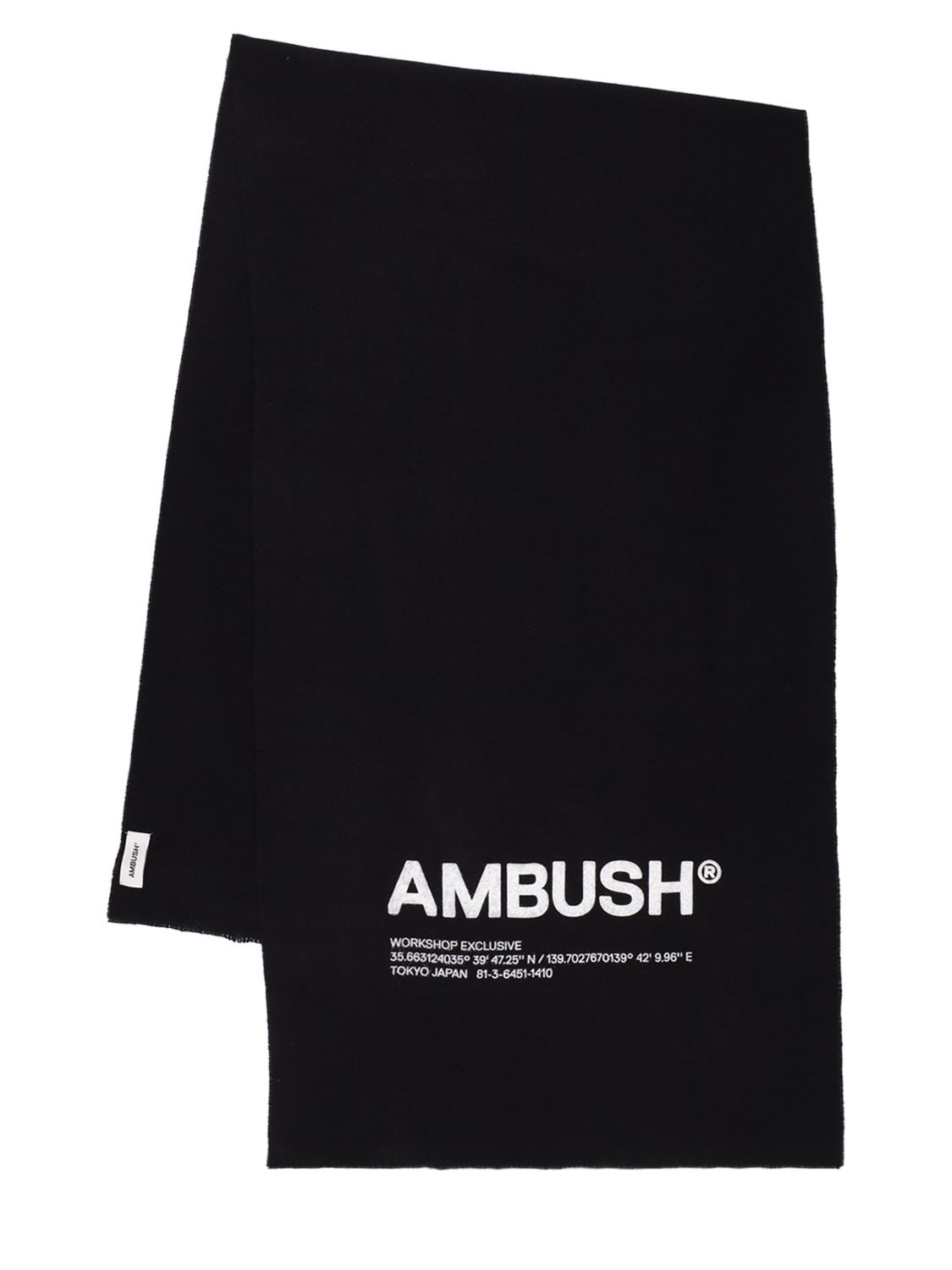 Écharpe En Laine Vierge Imprimé Logo - AMBUSH - Modalova