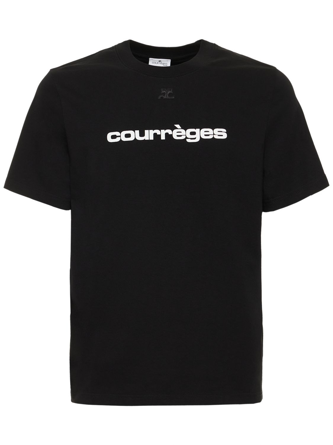 T-shirt En Jersey De Coton À Imprimé Logo - COURREGES - Modalova
