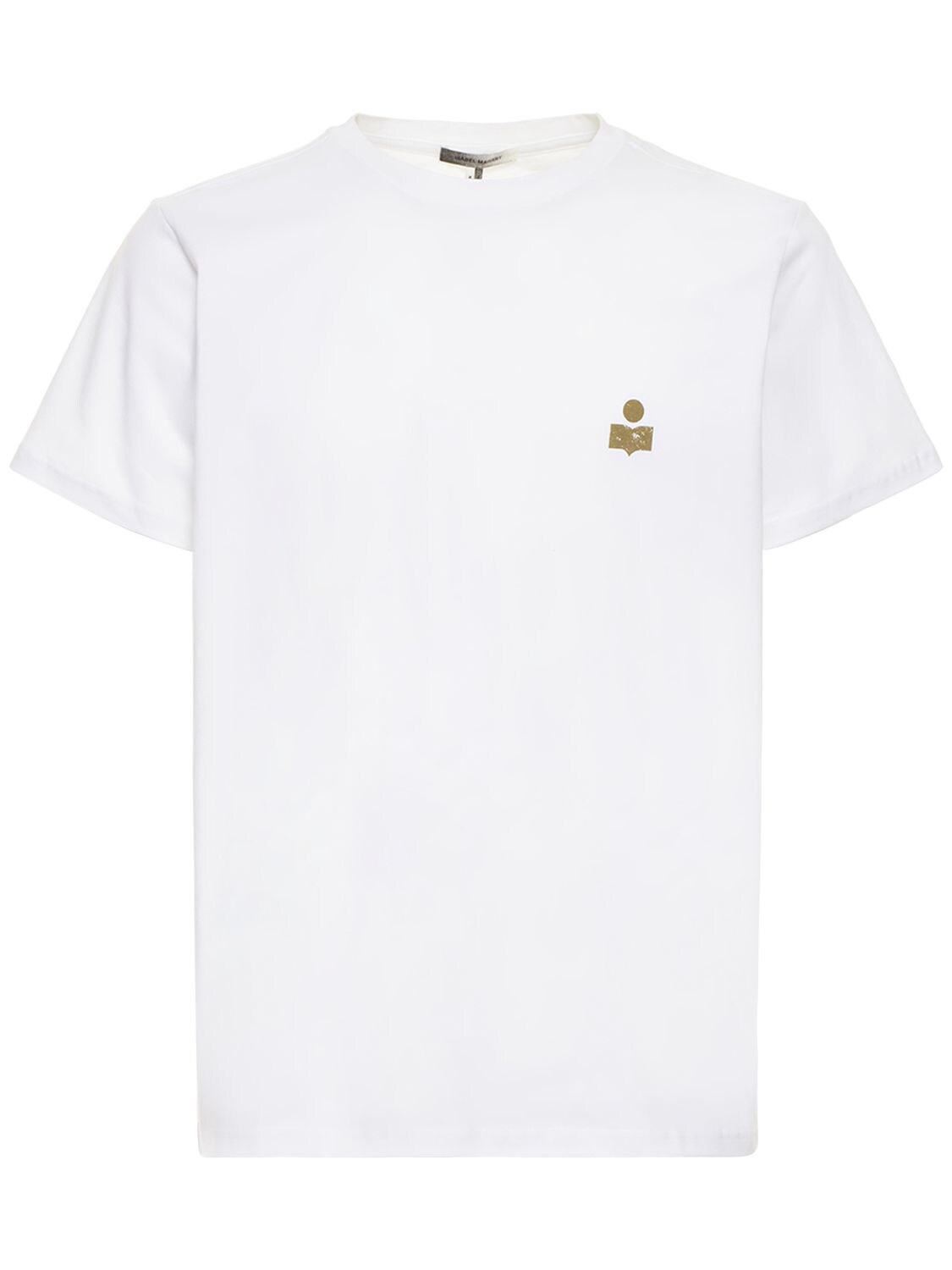 T-shirt En Jersey De Coton Imprimé Logo - ISABEL MARANT - Modalova