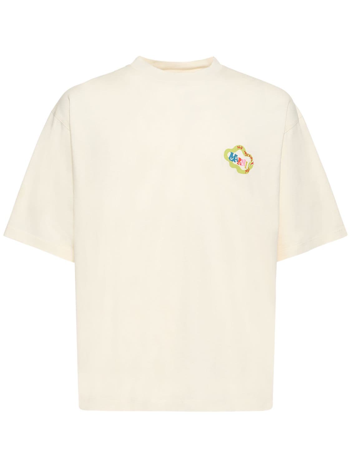 T-shirt En Coton À Logo - MARNI - Modalova