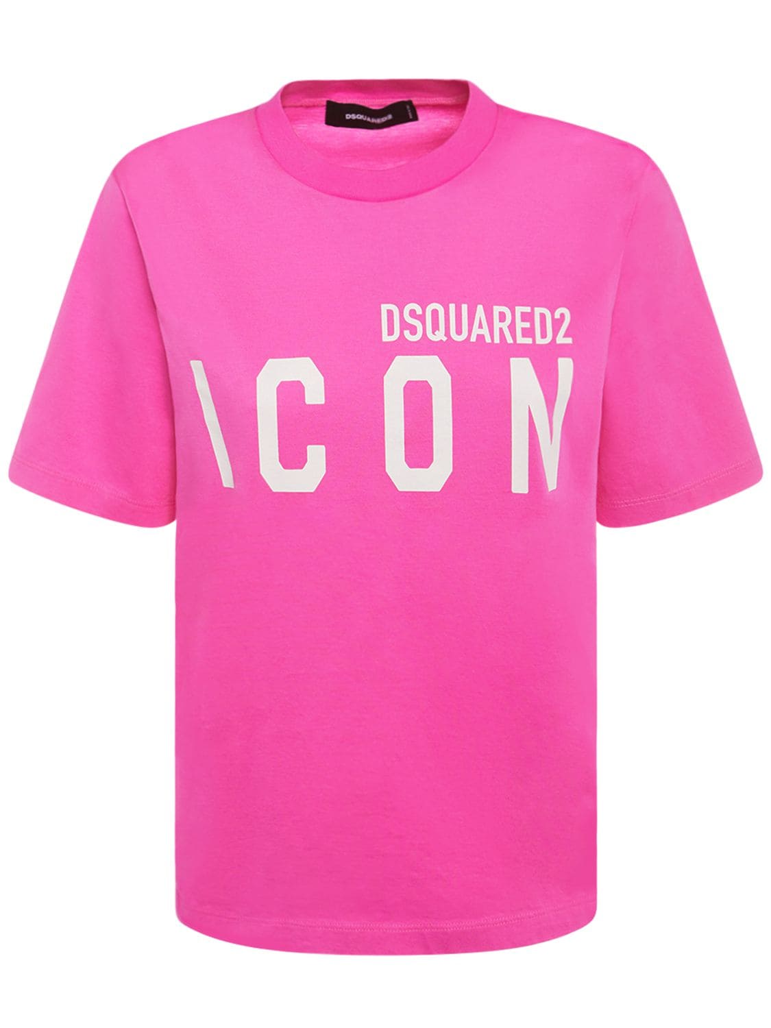 T-shirt En Jersey De Coton Imprimé Logo Icon - DSQUARED2 - Modalova
