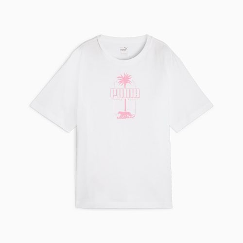 T-Shirt à imprimé Palm Resort ESS+ , Blanc - PUMA - Modalova