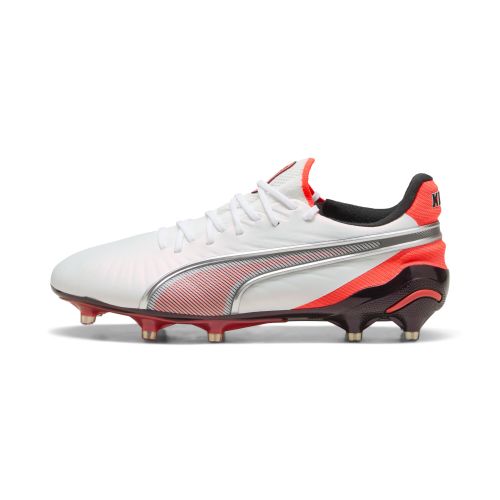KING ULTIMATE FG/AG Football Boots Women, Chaussures, Blanc//Glowing Rouge, 37 - PUMA - Modalova