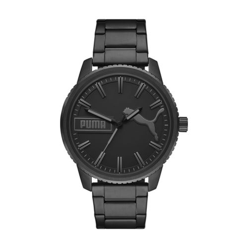 Montre PUMA Ultrafresh à trois aiguilles en acier inoxydable noir - Licence - Modalova