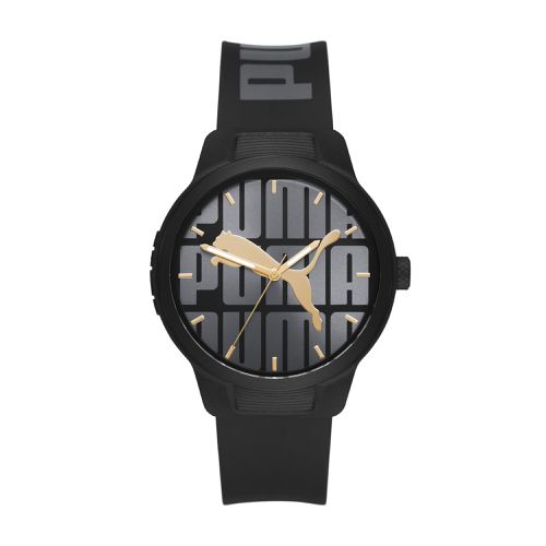 Montre à trois aiguilles en polyuréthane noir PUMA Reset V2 - Licence - Modalova