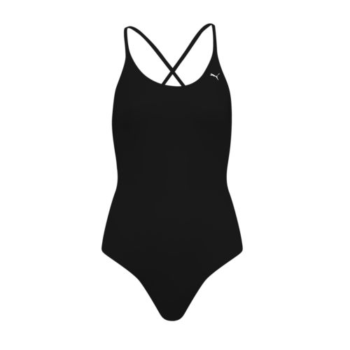 Maillot de bain à bretelles croisées et encolure en V Swim, Vêtements, Noir, XS - PUMA - Modalova