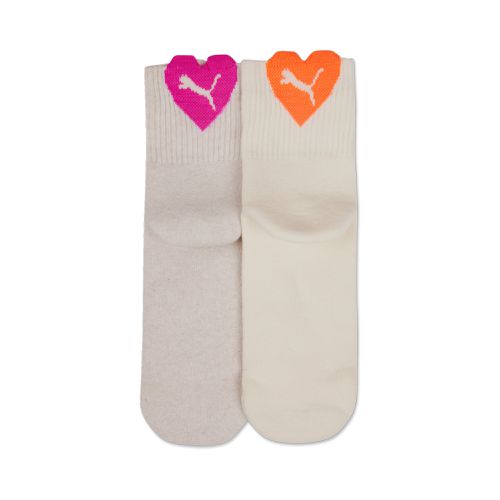 Lot de 2 paires chaussettes courtes motif cœur PUMA - Licence - Modalova