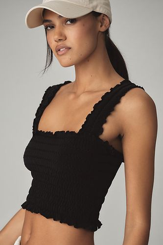 Débardeur smocké sans coutures à encolure carrée en Black taille: S/M - By Anthropologie - Modalova