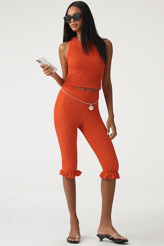 Pantalon Capri en Maille Popcorn Par Anthropologie par en Red taille: XS - By Anthropologie - Modalova