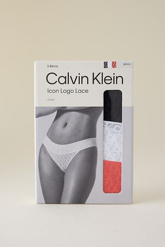 Slips Bikini en Dentelle , Lot de 3, taille: XS chez Anthropologie - Calvin Klein - Modalova