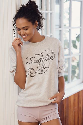 Sweat-shirt graphique à col rond taille: XS - By Anthropologie - Modalova