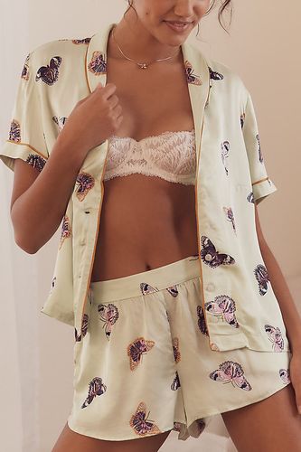 Silky Patterned Pyjama Shorts en Green taille: M - By Anthropologie - Modalova