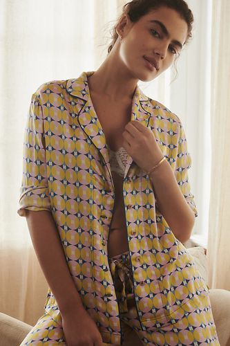 Silky Printed Pyjama Top taille: M - By Anthropologie - Modalova