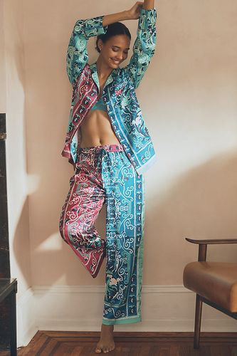 Bas de pyjama en soie imprimée taille: XS - Par Anthropologie - Modalova