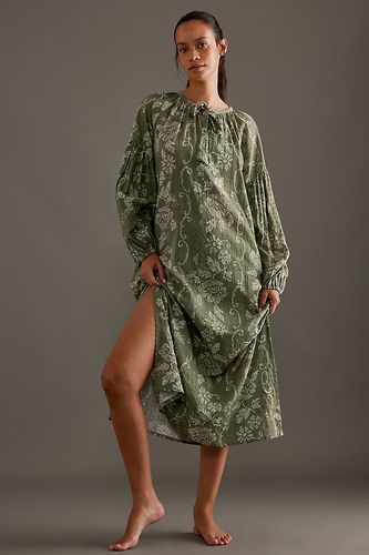 Chemise de Nuit Kaftan à Manches Bouffantes en Green taille: S/M chez Anthropologie - Desmond & Dempsey - Modalova