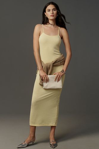 Robe longue sans manches en pointelle en Yellow taille: XS - By Anthropologie - Modalova