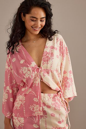 Haut de pyjama noué sur le devant à manches longues Emily en Pink, taille: XS chez Anthropologie - Wild Lovers - Modalova