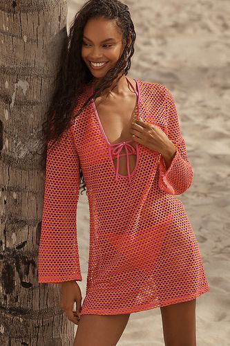 Robe Mini de Plage Effet Maille en Pink taille: XS chez Anthropologie - Seafolly - Modalova