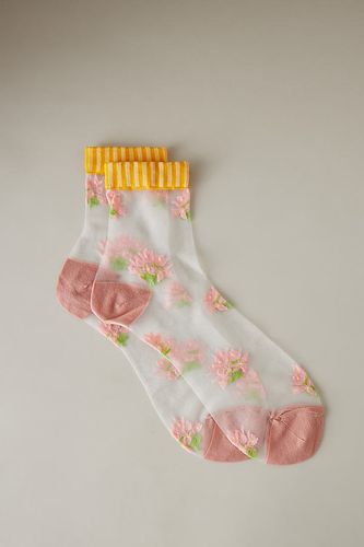 Sheer Floral Ankle Socks en , chez Anthropologie - Hansel From Basel - Modalova