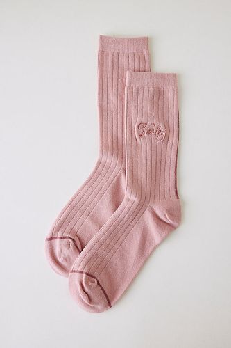Ivan Light Rib Socks en Pink chez Anthropologie - Varley - Modalova