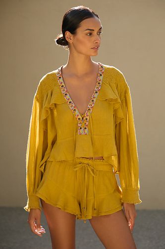 Short Volant à Œillets Par Anthropologie par en Yellow, taille: XS - By Anthropologie - Modalova