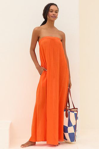 Robe longue en gaze sans bretelles en taille: XS - By Anthropologie - Modalova