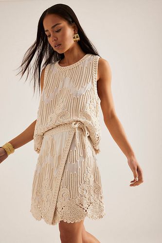 Mini Jupe Portefeuille en Maille Prima en taille: XS chez Anthropologie - Celandine - Modalova