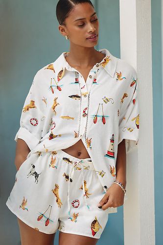 Linen Pull-On Shorts, taille: XS - By Anthropologie - Modalova