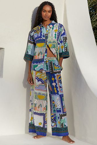 Chemise en lin à manches courtes imprimée taille: S - By Anthropologie - Modalova
