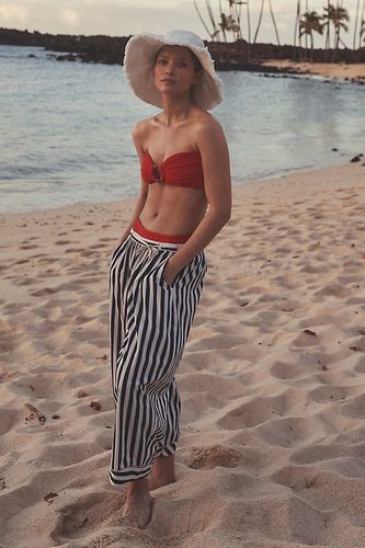 Pantalon Barrel Raccourci Taille Haute en Blue taille: S chez Anthropologie - Celandine - Modalova