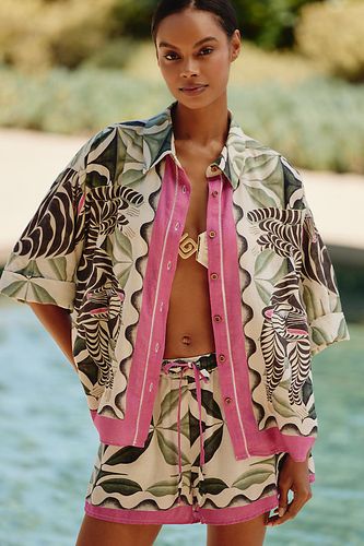 Chemise à manches courtes en mélange de lin Carla Petelski x en taille: XS chez Anthropologie - Celandine - Modalova