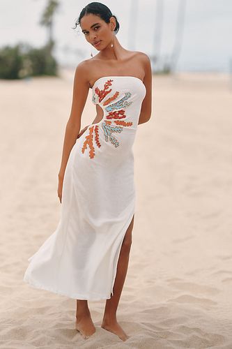 Robe en lin à une épaule avec découpe en taille: 2XS chez Anthropologie - Celandine - Modalova
