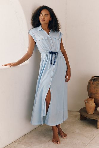 Robe-chemise maxi à taille nouée taille: M chez Anthropologie - Celandine - Modalova