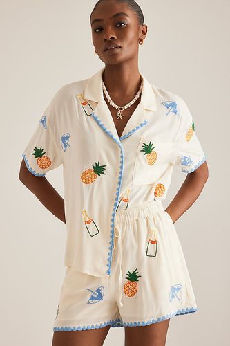 Short imprimé ananas blanc plat par , taille: M/L chez Anthropologie - Flat White - Modalova
