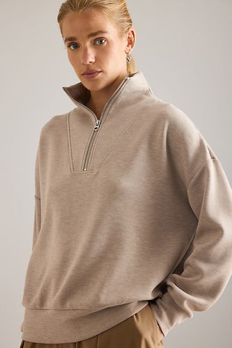 Hawley Half-Zip Sweatshirt en Beige taille: XS chez Anthropologie - Varley - Modalova