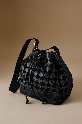 Sac seau en cuir à carreaux en - By Anthropologie - Modalova