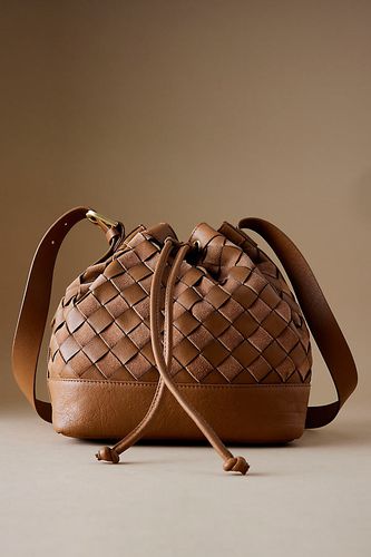 Sac seau en cuir à carreaux - By Anthropologie - Modalova