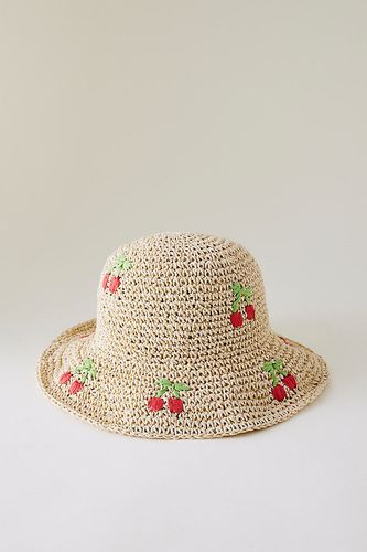 Cherry Straw Bucket Hat par - By Anthropologie - Modalova