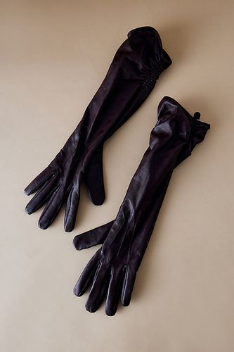 Longs Gants En Cuir Froncés par en taille: S/M - By Anthropologie - Modalova