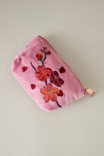 Embroidered Floral Velvet Coin Purse - Elizabeth Scarlett - Modalova