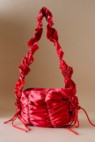 Sac à Bandoulière en Satin Froncé en chez Anthropologie - Damson Madder - Modalova