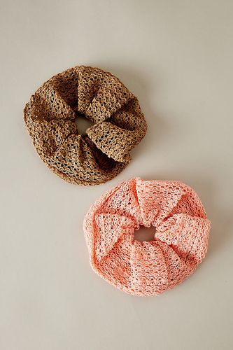 Grands chouchous au crochet pour cheveux, Ensemble de 2 en Pink, chez - Anthropologie - Modalova