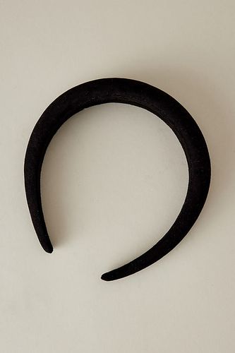 Suede Effect Puffy Headband par en Black - By Anthropologie - Modalova