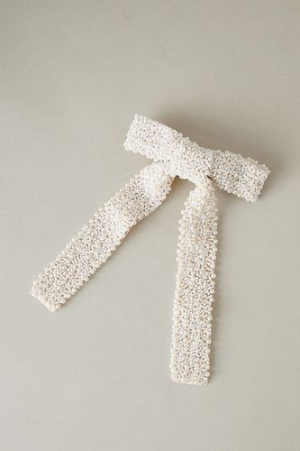 Barrette à cheveux avec naud et perles en White, chez - Anthropologie - Modalova