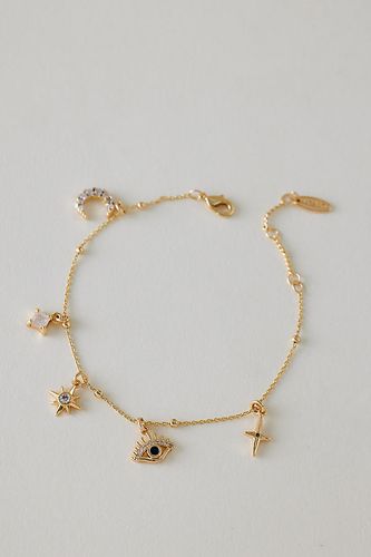 Gold-Plated Sparkly Celestial Charm Bracelet par - By Anthropologie - Modalova