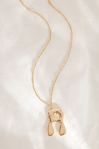 Collier à monogramme bulle oversize plaqué or chez - Anthropologie - Modalova