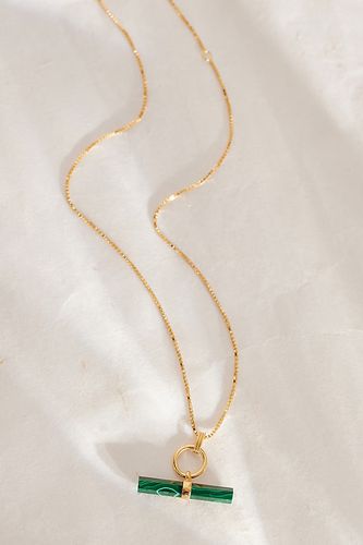 Collier plaqué or avec barre en malachite Protection en Gold chez Anthropologie - Rachel Jackson - Modalova